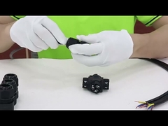 एक्स टाइप 4-चैनल आईपी68 वॉटरप्रूफ कनेक्टर 3 - 3 पिन तारों के लिए आदर्श पोल