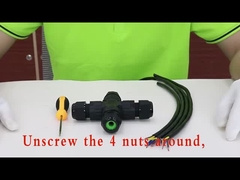 पुरुष और महिला DB 2w2 सोल्डर कप समाक्षीय पावर कनेक्टर जलरोधक IP 68