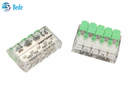 स्प्रिंग लीवर क्विक कनेक्ट टर्मिनल ब्लॉक 5 वे 450V 32A OJ265