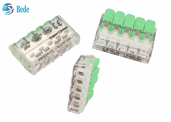 स्प्रिंग लीवर क्विक कनेक्ट टर्मिनल ब्लॉक 5 वे 450V 32A OJ265