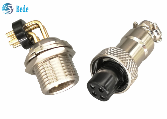 2 4 पिन Gx12 3 पिन कनेक्टर पीसीबी सोल्डरिंग 90 डिग्री पिन 3A 200V