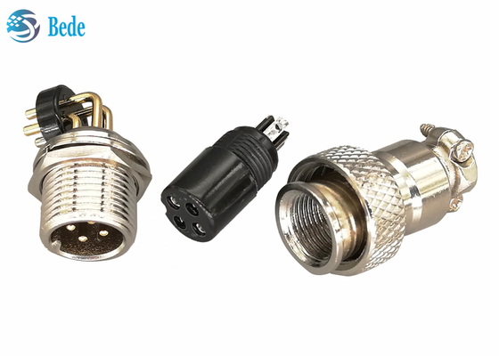 2 4 पिन Gx12 3 पिन कनेक्टर पीसीबी सोल्डरिंग 90 डिग्री पिन 3A 200V