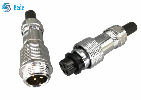 डॉकिंग स्टाइल Gx12 एविएशन कनेक्टर IP67 वाटरप्रूफ 2 ~ 7 पिन 3A 200V