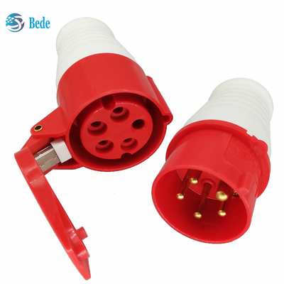 5 पिन औद्योगिक प्लग और सॉकेट औद्योगिक पावर कनेक्टर IP44 AC380-415V 16A