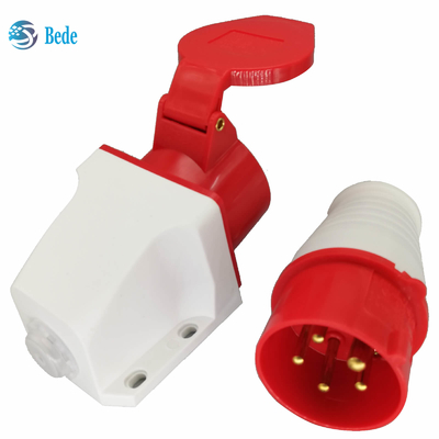 कमांडो कनेक्टर प्लग और सॉकेट IEC 60309 380-415V 16Amp वॉल माउंटिंग प्रकार