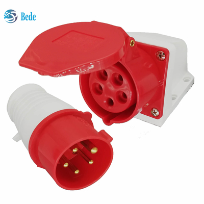 कमांडो कनेक्टर प्लग और सॉकेट IEC 60309 380-415V 16Amp वॉल माउंटिंग प्रकार