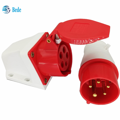 कमांडो कनेक्टर प्लग और सॉकेट IEC 60309 380-415V 16Amp वॉल माउंटिंग प्रकार