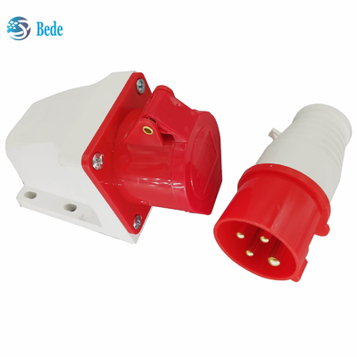 पुरुष महिला विद्युत सॉकेट 4 पिन 3P+E 380~415V 16Amp दीवार माउंटिंग प्रकार IP44