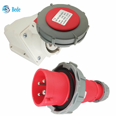 3P+E इंडस्ट्रियल प्लग सॉकेट रेटेड करंट 32A वोल्टेज 380~415V दीवार माउंट प्रकार