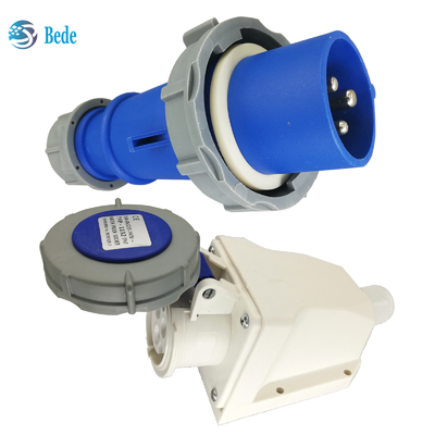 औद्योगिक प्लग सॉकेट 16 एम्पियर 220V-250V 3Pins वॉल माउंटिंग प्रकार औद्योगिक उपकरण के लिए