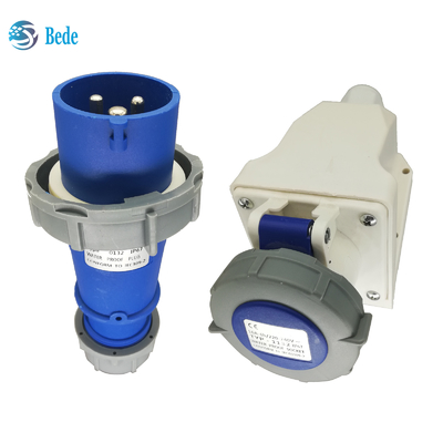 औद्योगिक प्लग सॉकेट 16 एम्पियर 220V-250V 3Pins वॉल माउंटिंग प्रकार औद्योगिक उपकरण के लिए