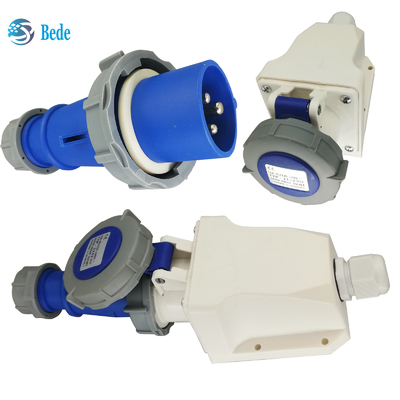 औद्योगिक प्लग सॉकेट 16 एम्पियर 220V-250V 3Pins वॉल माउंटिंग प्रकार औद्योगिक उपकरण के लिए