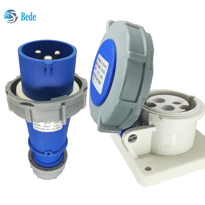 मानक ICE60309 औद्योगिक प्लग सॉकेट IP67 रेटिंग 3Pins ((2P+E) 32Amp