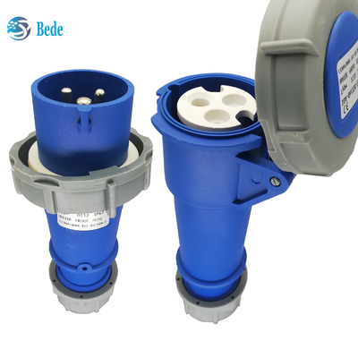 विश्वसनीय एकल चरण औद्योगिक सॉकेट - वोल्टेज 220V-250V 16A 3Pins डॉकिंग प्रकार