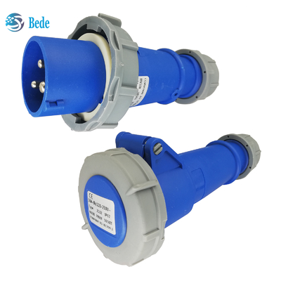 विश्वसनीय एकल चरण औद्योगिक सॉकेट - वोल्टेज 220V-250V 16A 3Pins डॉकिंग प्रकार