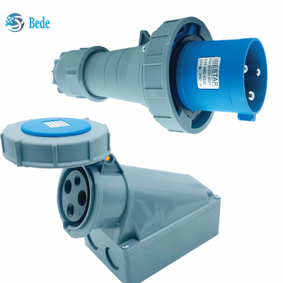 IP67 इंडस्ट्रियल प्लग सॉकेट 220~250V 63A / 125A वॉल माउंटिंग प्रकार के लिए डिज़ाइन किया गया 3Pins