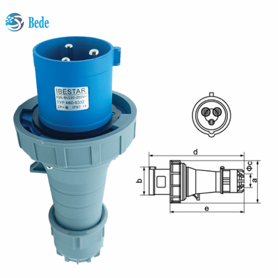 OEM/ODM औद्योगिक प्लग और सॉकेट युग्मक विश्वसनीय और कुशल 63A / 125A 3 पिन