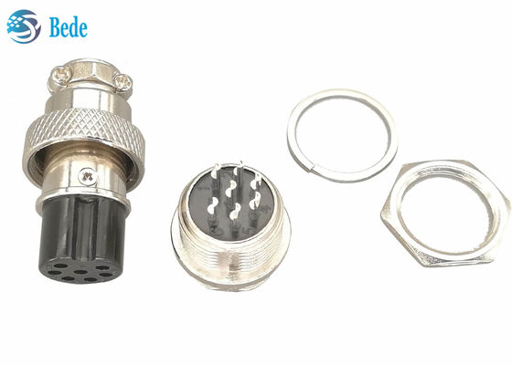 7 पिन Gx16 एविएशन कनेक्टर M16 कनेक्टर्स प्लग और सोकेट सेट रेल पारगमन के लिए