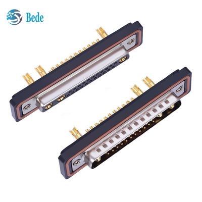 25W3 D-Sub पुरुष / महिला कनेक्टर IP67 ग्रेड मिश्रित सिग्नल पावर ट्रांसमिशन